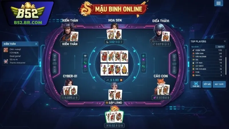 Mậu binh B52 – Game bài chiến thuật hấp dẫn, tốc độ nhanh 3 Mậu binh B52